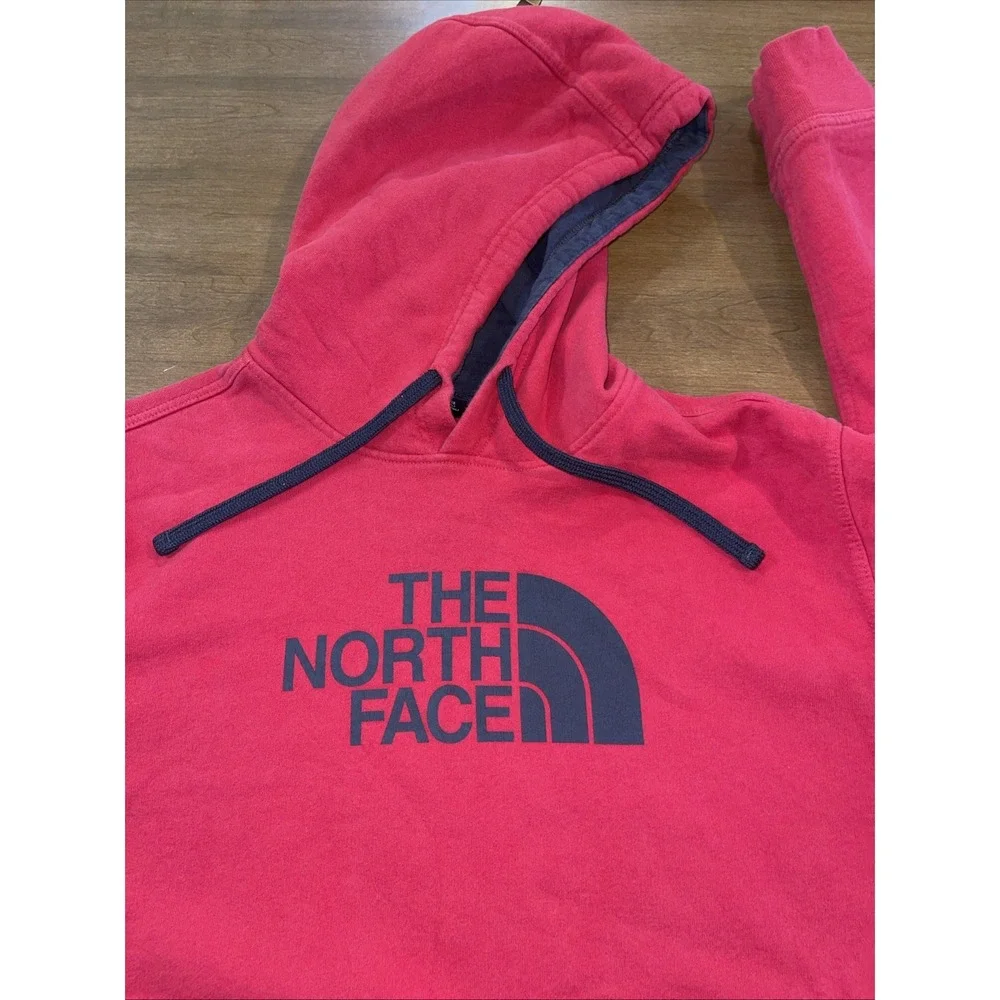 The North Face Pullover Hoodie Men XXL Red Kangaroo Pocket Long Sleeve Cozy